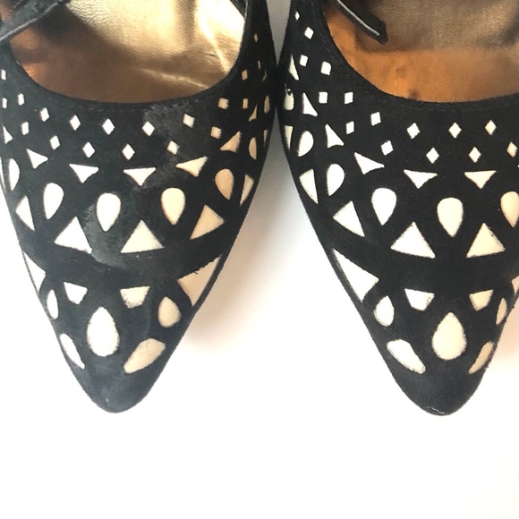 Fru designer stiletto heels in off white & black - Picture 6 of 10